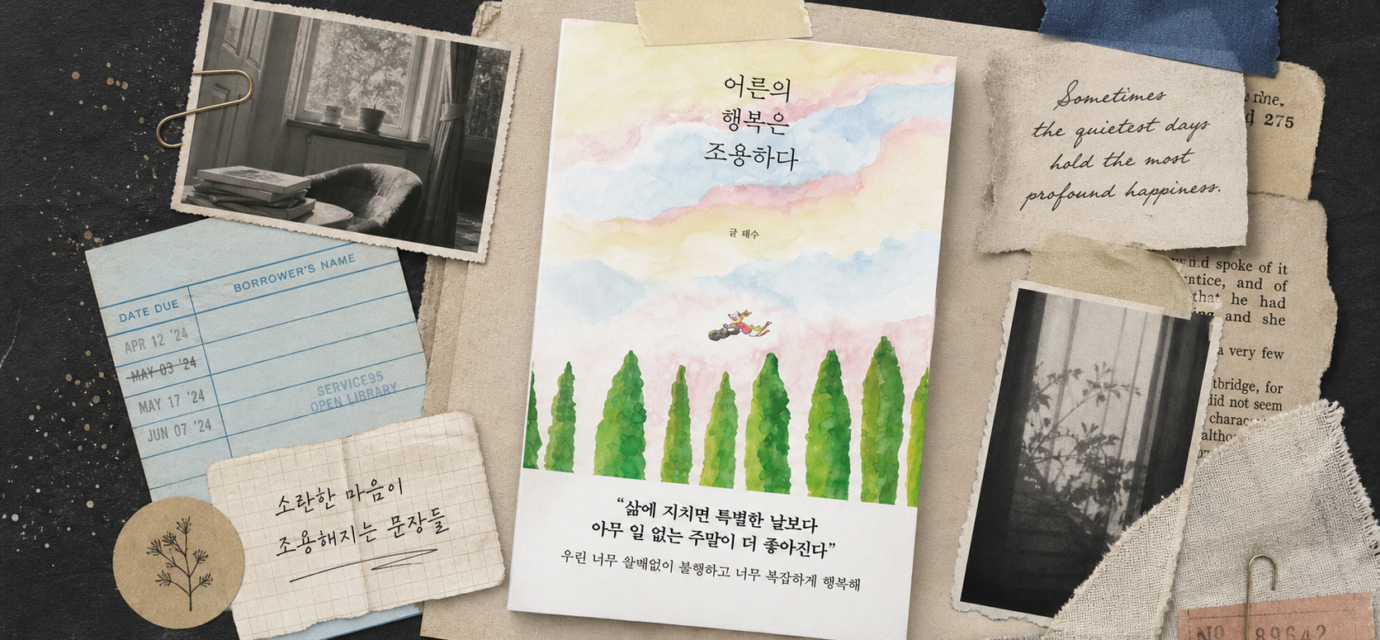지금 읽을 결심 | 어른의 행복은 조용하다 에디토리얼 콜라주 썸네일
